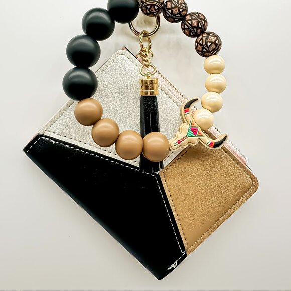 Bi-Fold Wallet w/ Wristlet - Steer Skull - Picture 2 of 2